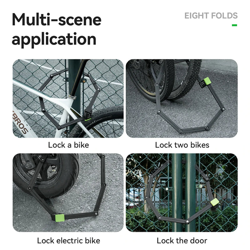 Load image into Gallery viewer, 8-Section Folding Combination Bike Lock
