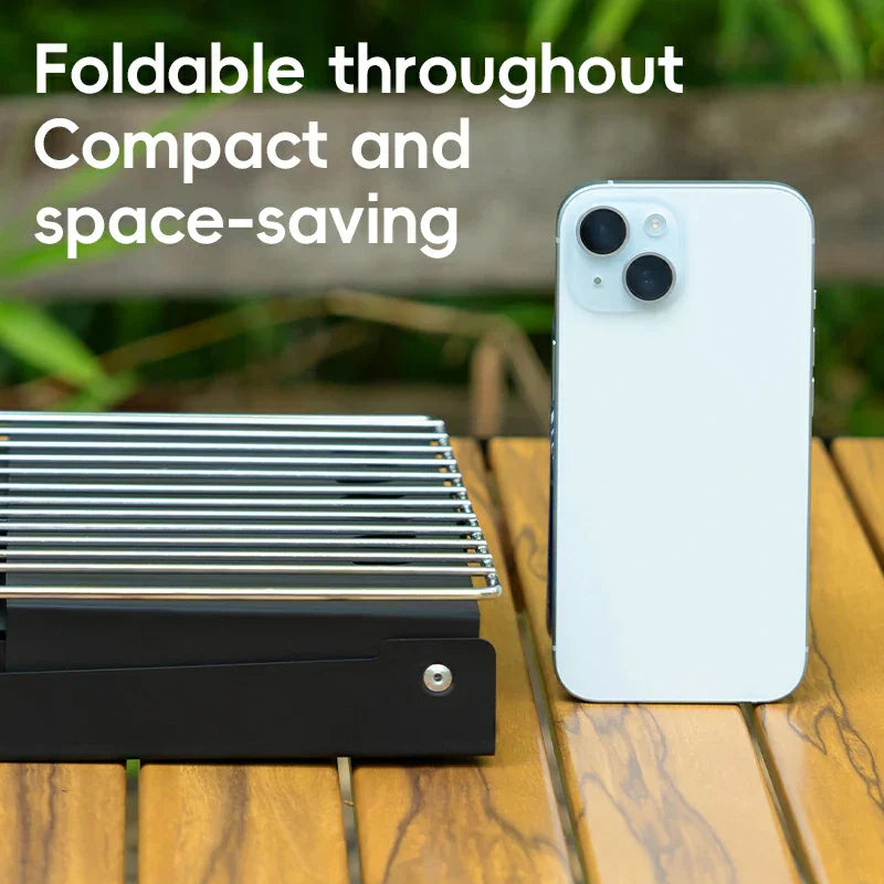 Load image into Gallery viewer, Qunature Foldable BBQ Grill with Durable Chrome-Plated Net and Ventilation
