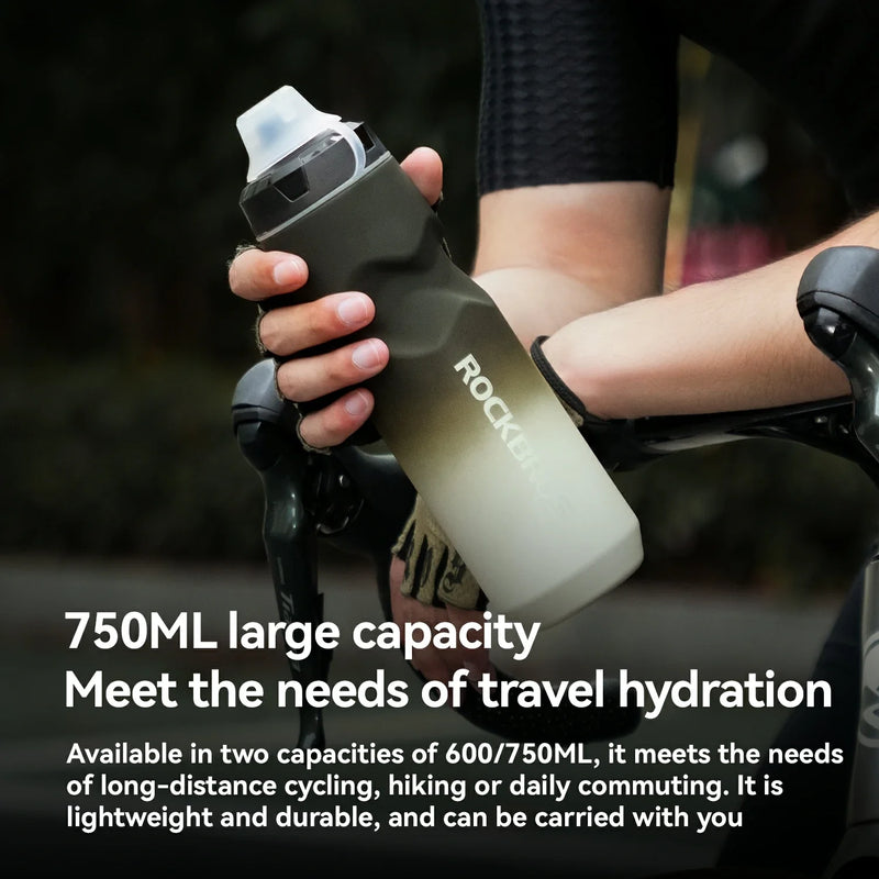 Load image into Gallery viewer, Skin-Feeling Bike Bottle with Pull-Top Lid – Lightweight Leakproof 600/750ml
