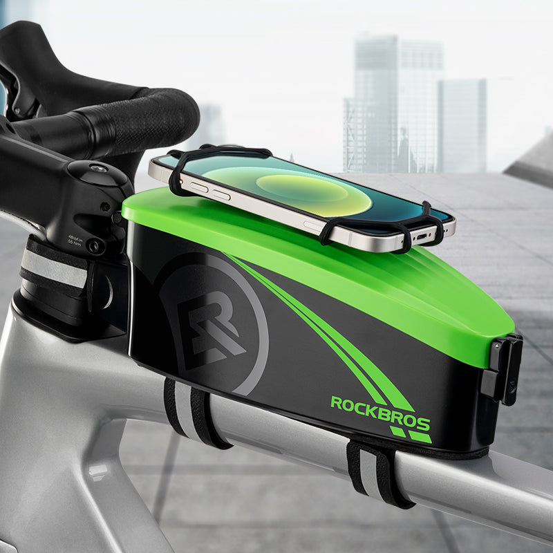 Load image into Gallery viewer, ROCKBROS Bike Frame Phone Bag with Hard Case for Cellphones Below 6.8"
