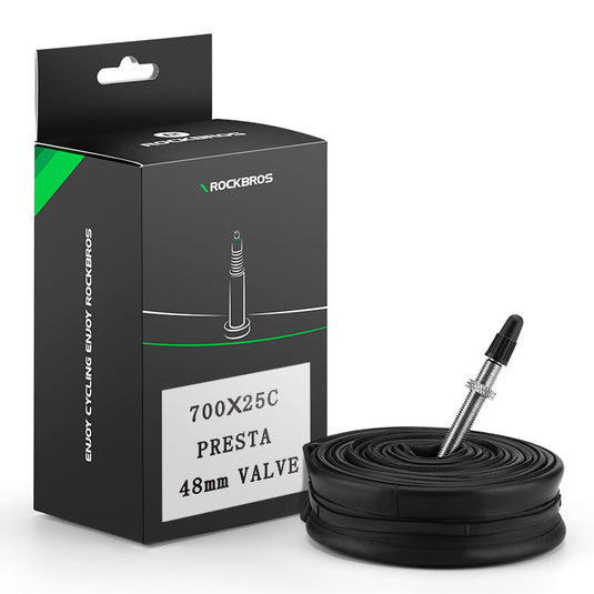 ROCKBROS 700X23/25/28/35C Road Bike Inner Tube 48mm Presta/Schrader Valve High Self Sealing Butyl Rubber