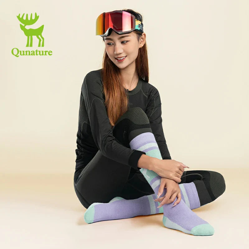 Load image into Gallery viewer, Qunature Wool Ski Socks Winter Warmth Shock Absorption for Skiing Comfort
