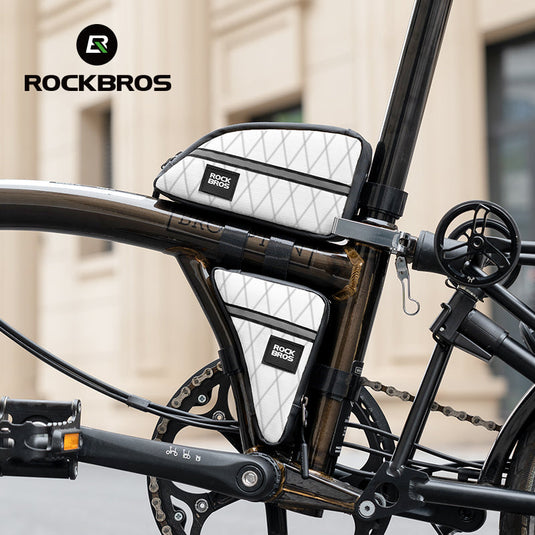 ROCKBROS Bicycle Top Tube Bag Bike Front Frame Bag Waterproof Nylon Pouch Pack 0.9L