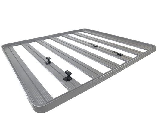 Alt text: "Front Runner Zamp Solar Panel Kit mounting bracket made of aluminum with adjustable angle settings and secure fastening points."