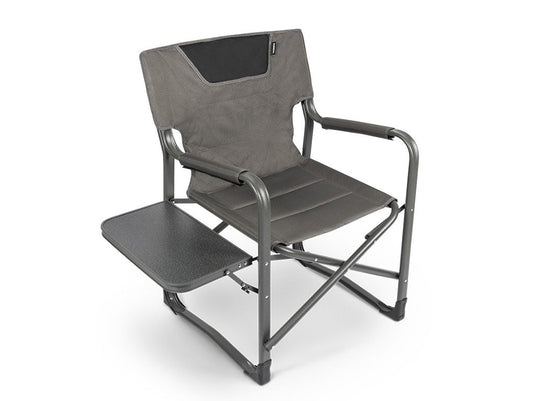 "Front Runner Dometic Forte 180 Folding Chair in gray with durable frame and portable design on white background."