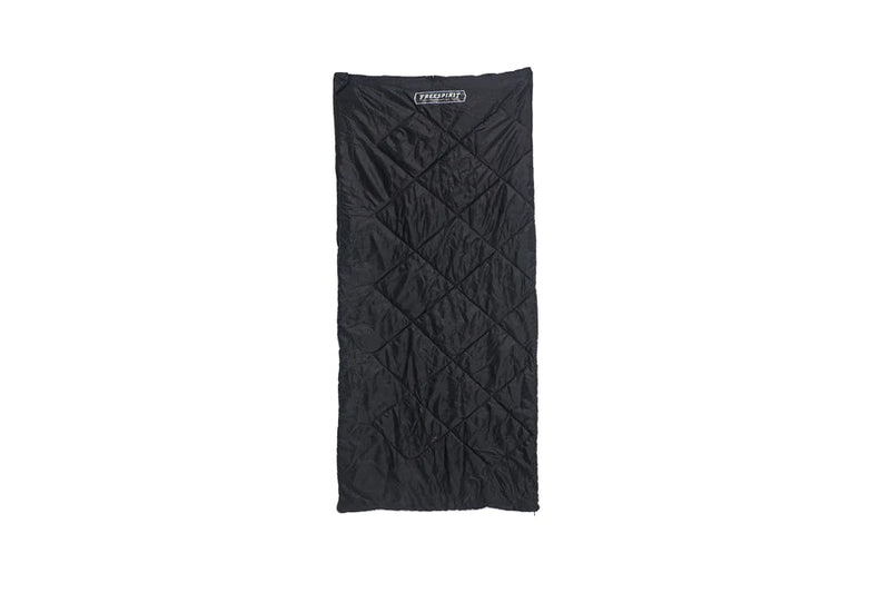 Load image into Gallery viewer, Freespirit Recreation black sleeping bag on a white background, compact and lightweight design for camping.
