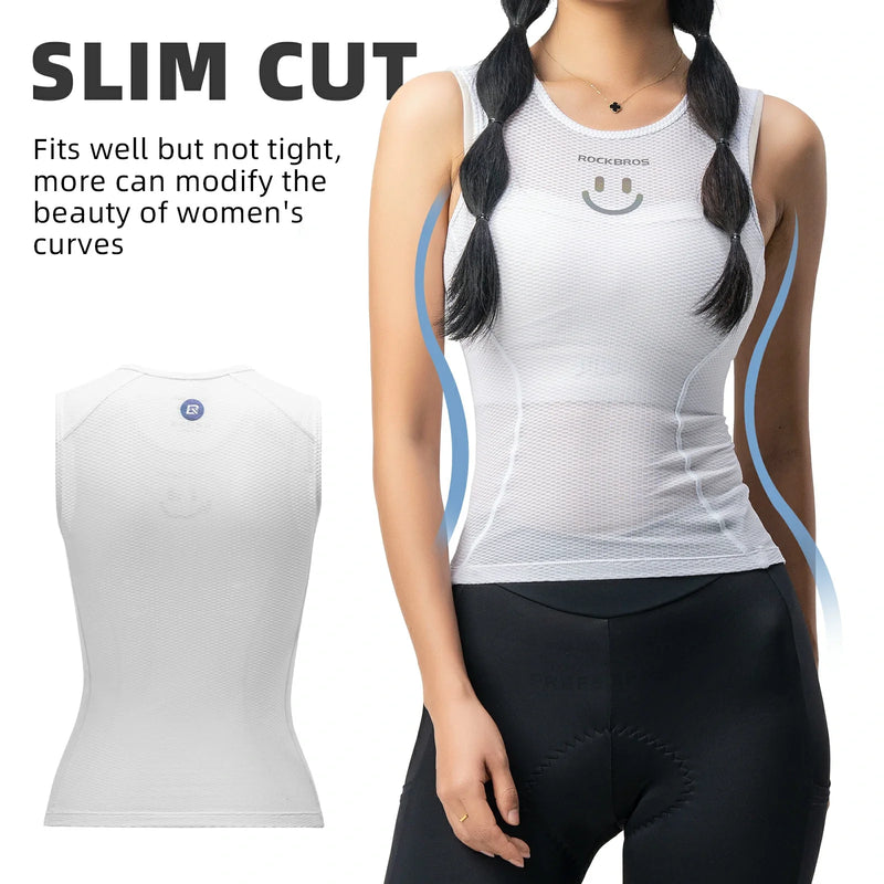 Load image into Gallery viewer, ROCKBROS Breathable Mesh Sleeveless Quick Dry Slim Cycling Base Layer for Women
