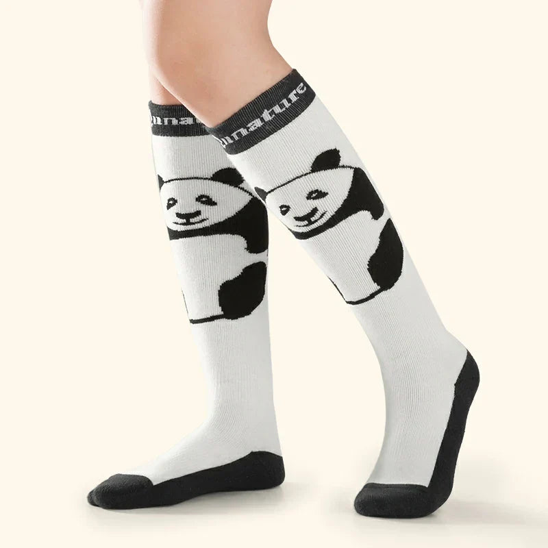Load image into Gallery viewer, Qunature Kids Panda Ski Socks | Heat Retaining Winter Warmth
