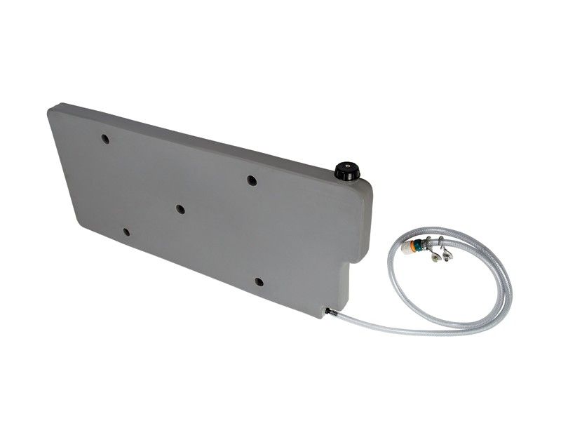 Load image into Gallery viewer, Front Runner Upright Water Tank Flat with hose attachment laying on a white background for vehicle water storage solutions.
