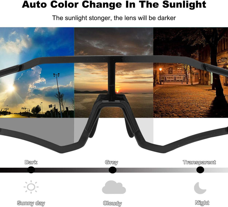 Load image into Gallery viewer, Aerodynamic Windproof Photochromic Cycling Sunglasses
