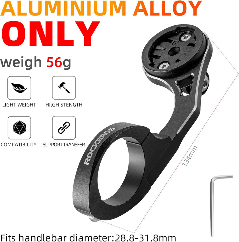 Load image into Gallery viewer, ROCKBROS Out Front Bike Mount Cycling Computer Mount Bike Handlebar 1.25''/ 31.8mm
