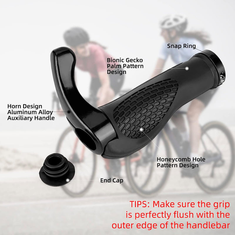 Load image into Gallery viewer, Single Lock-on Bike Grips Ergonomic Non-Slip Rubber
