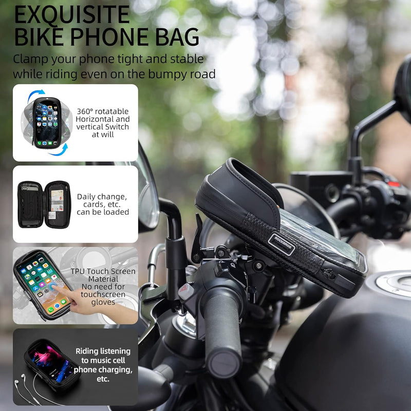 Load image into Gallery viewer, Waterproof Motorcycle Handlebar Phone Bag
