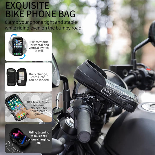 Waterproof Motorcycle Handlebar Phone Bag
