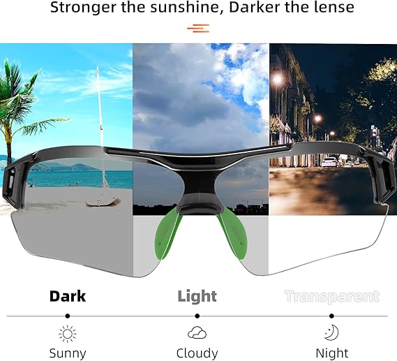 Load image into Gallery viewer, Adaptive Lens Photochromic Cycling Sunglasses
