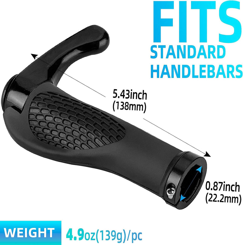 Load image into Gallery viewer, Single Lock-on Bike Grips Ergonomic Non-Slip Rubber
