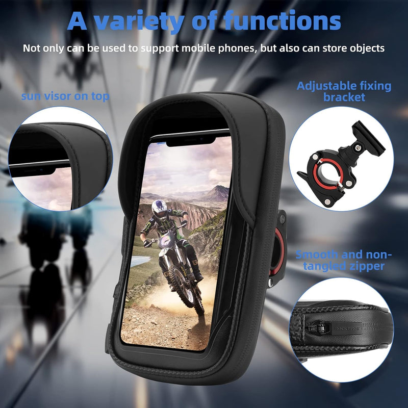Load image into Gallery viewer, Waterproof Motorcycle Handlebar Phone Bag

