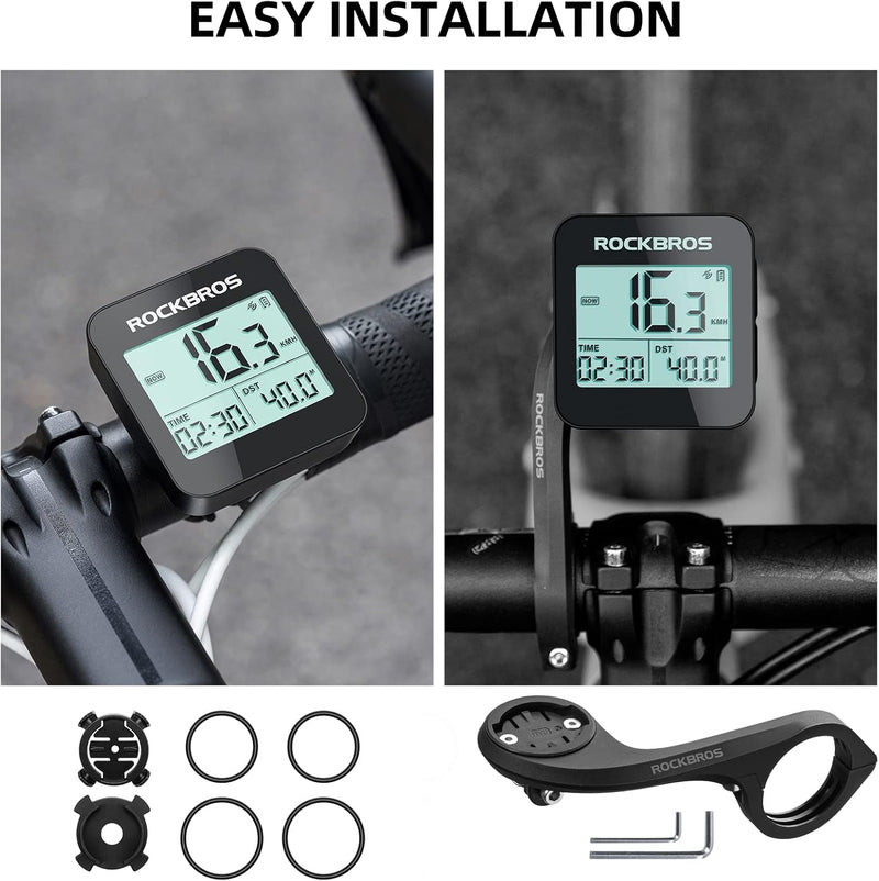 Load image into Gallery viewer, ROCKBROS GPS Bike Computer Accurate Wireless Speedometer with Backlight
