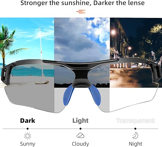 Load image into Gallery viewer, Adaptive Lens Photochromic Cycling Sunglasses
