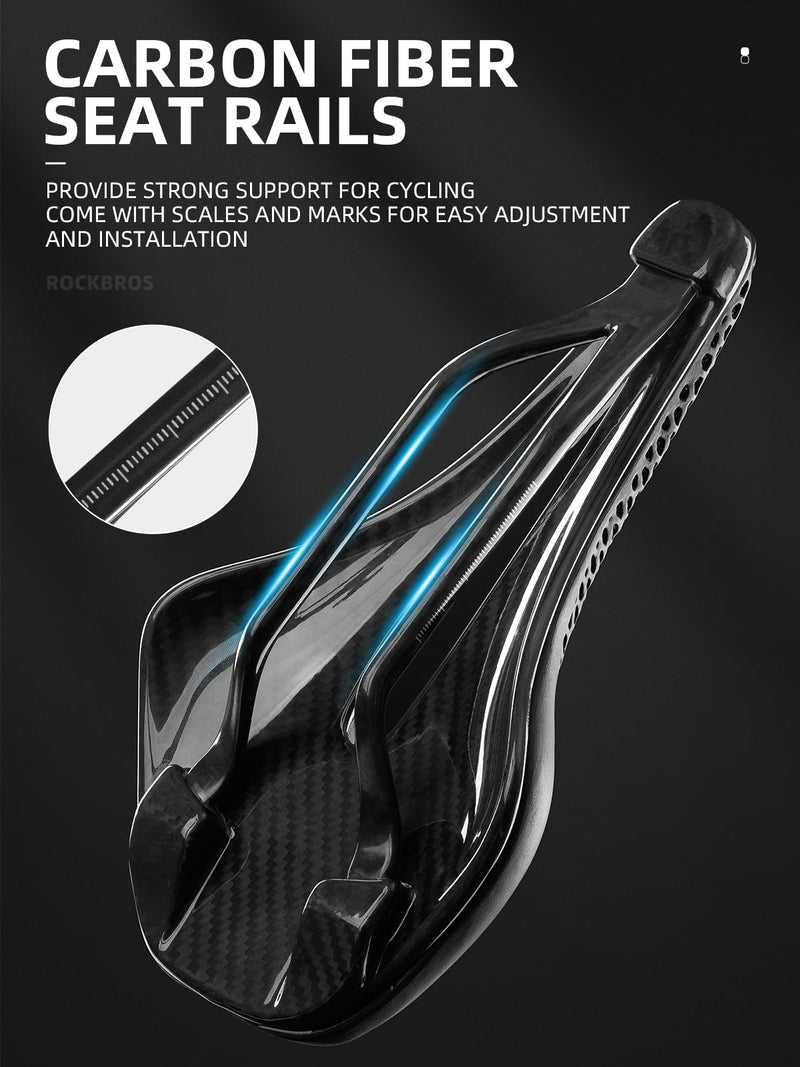 Load image into Gallery viewer, ROCKBROS 3D Printed Carbon Bike Saddle Ergonomic Ultralight Seat
