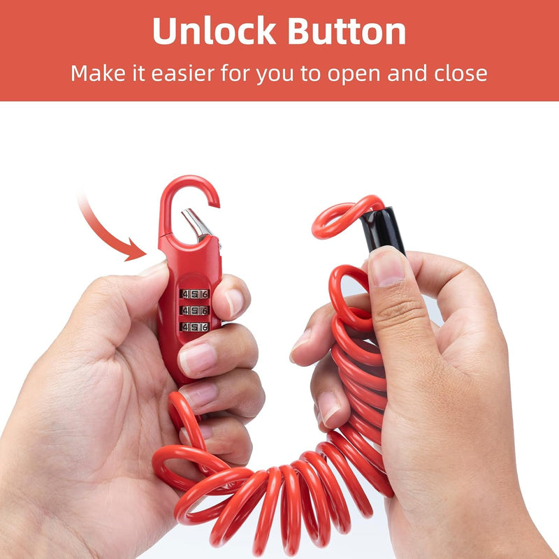 Load image into Gallery viewer, ROCKBROS Bike Lock Cable Combination Bicycle Lock - 6FT Long, Portable, Anti-Theft
