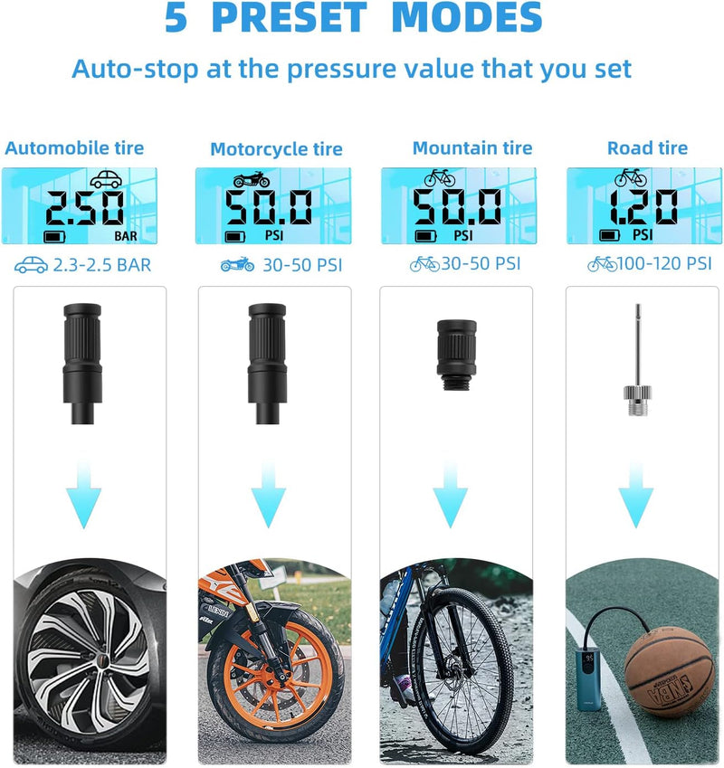Load image into Gallery viewer, ROCKBROS A10 Electric Bike Tire Pump 150PSI
