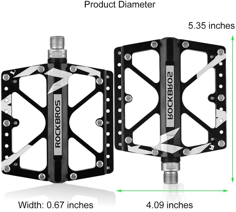 Load image into Gallery viewer, ROCKBROS Large Size Mountain Bicycle Aluminium Alloy Pedals-BLACK
