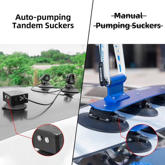 ROCKBROS Electric Suction Cup Bike Rack for Car Roof No Hitch No Paint Damage