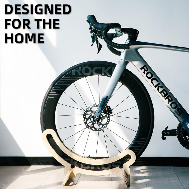 Load image into Gallery viewer, ROCKBROS Wooden Bike Stand Stylish Stable Storage
