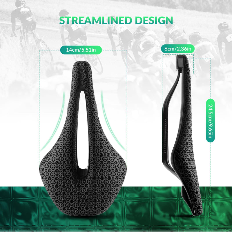 Load image into Gallery viewer, ROCKBROS 3D Printed Carbon Bike Saddle Ergonomic Ultralight Seat
