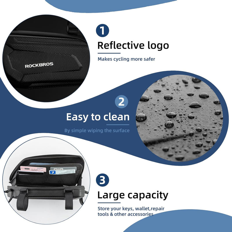 Load image into Gallery viewer, ROCKBROS EVA Hard Shell Motorcycle Tool Bag - Water-Resistant Triangle Side Bag
