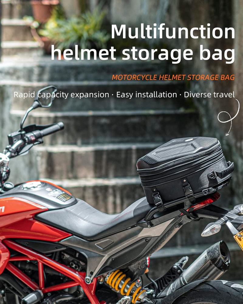 Load image into Gallery viewer, ROCKBROS 35L Hard Shell Motorcycle Tail Bag Waterproof Expandable Durable
