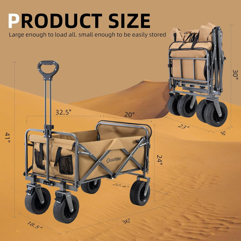 Load image into Gallery viewer, Qunature 330LB Capacity Foldable Wagon
