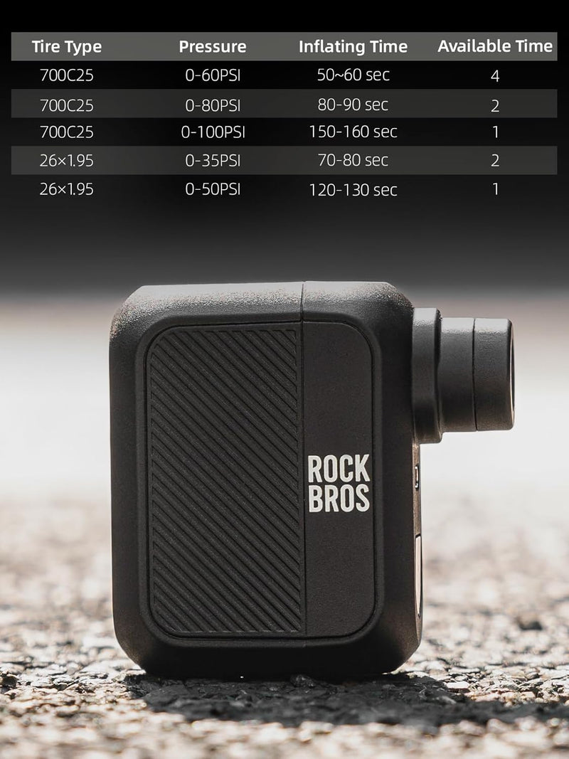 Load image into Gallery viewer, ROCKBROS AS110 Mini Electric Bike Tire Pump 100PSl
