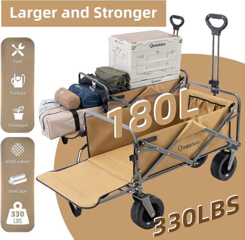Load image into Gallery viewer, Qunature 330LB Capacity Foldable Wagon
