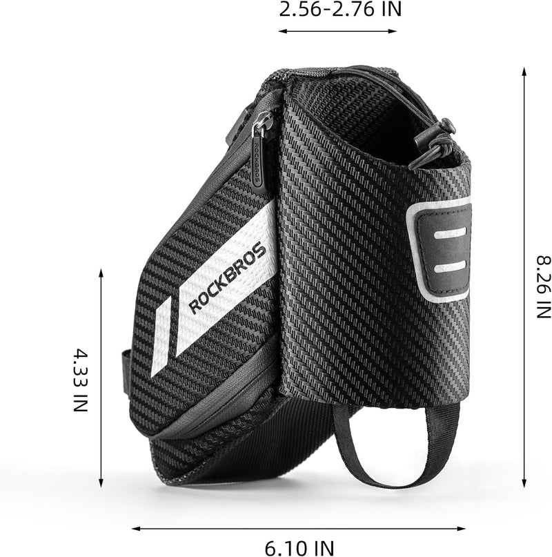 Load image into Gallery viewer, ROCKBROS Waterproof Bike Saddle Bag with Water Bottle Holder
