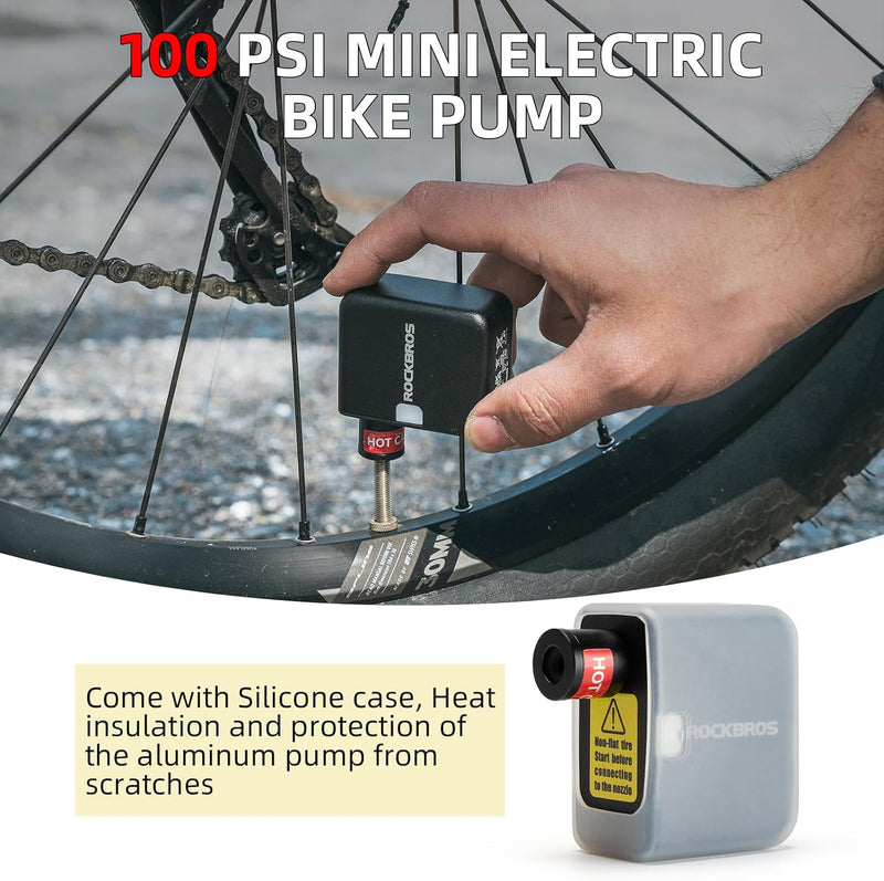 Load image into Gallery viewer, ROCKBROS AS1 Mini Electric Bike Tire Pump 100PSI
