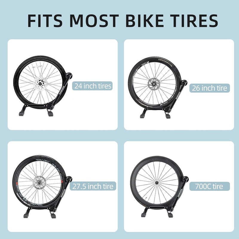 Load image into Gallery viewer, Foldable Carbon Steel Floor Bike Stand for 20"-29" Wheels
