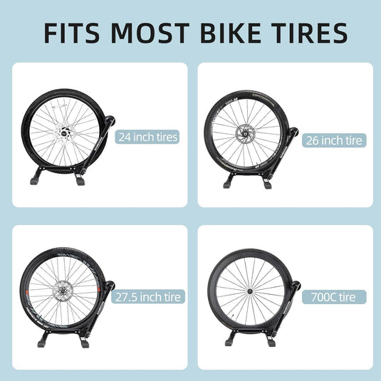 Foldable Carbon Steel Floor Bike Stand for 20"-29" Wheels
