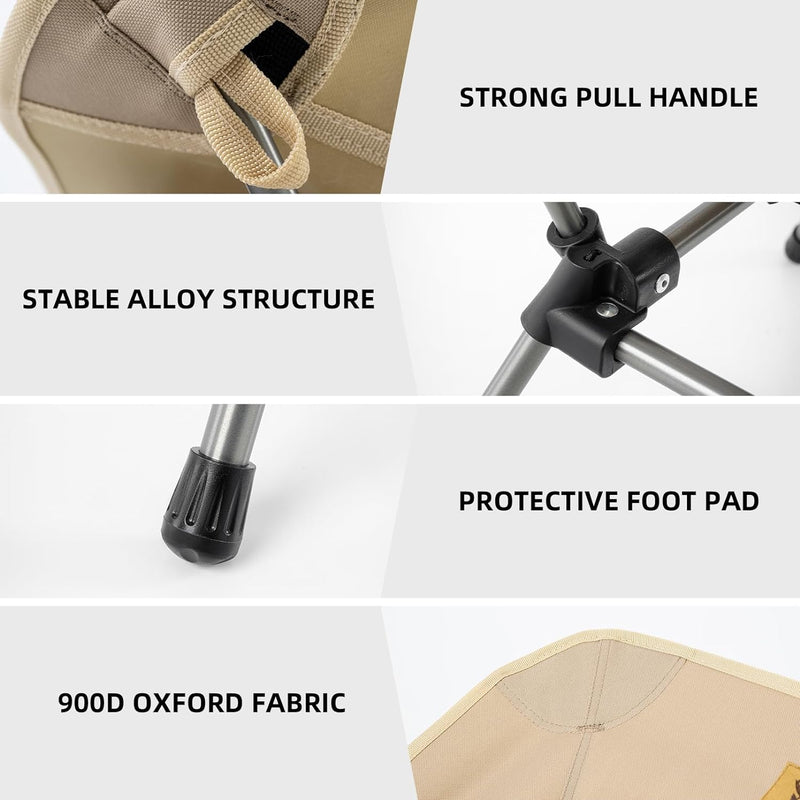 Load image into Gallery viewer, Qunature Ultra Lightweight Folding Camp Chair with Storage Bag Supports 260 lbs
