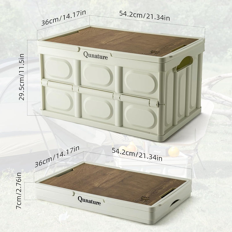 Load image into Gallery viewer, Qunature 55L Collapsible Storage Bin with Lid and Handle
