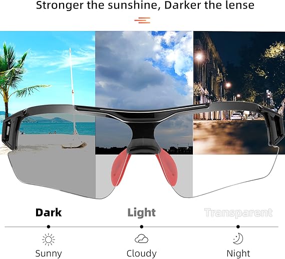 Load image into Gallery viewer, Adaptive Lens Photochromic Cycling Sunglasses
