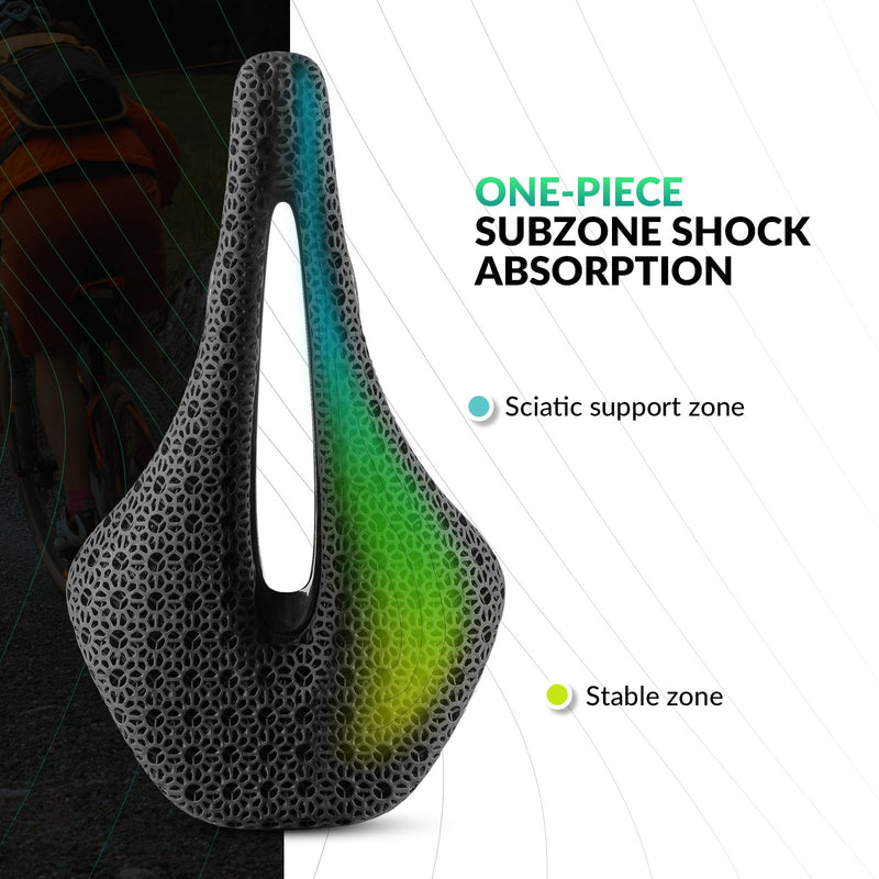 Load image into Gallery viewer, ROCKBROS 3D Printed Carbon Bike Saddle Ergonomic Ultralight Seat
