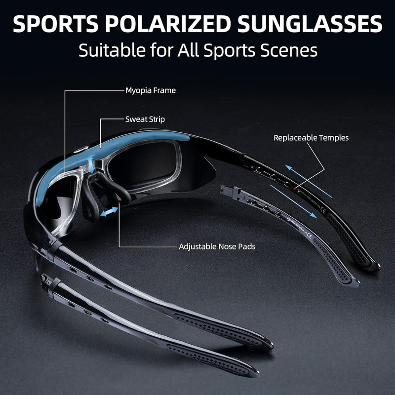Load image into Gallery viewer, Slim Polarized Sports Sunglasses with 4 Lenses
