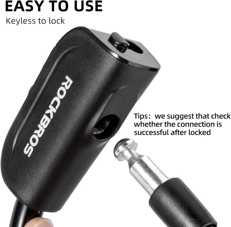 Load image into Gallery viewer, ROCKBROS 3ft Bike Cable Lock - Secure, Lightweight with Mounting Bracket
