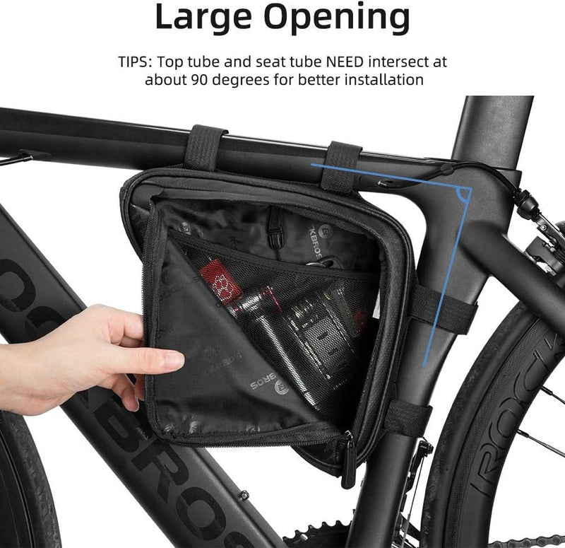Load image into Gallery viewer, ROCKBROS Bike Triangle Frame Bag, with Two Side Pockets, 1.5L
