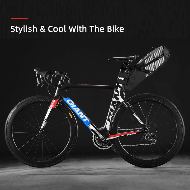 Load image into Gallery viewer, ROCKBROS Waterproof Bikepacking Saddle Bag 14L Adjustable Capacity Easy Install
