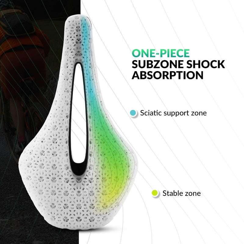Load image into Gallery viewer, ROCKBROS 3D Printed Carbon Bike Saddle Ergonomic Ultralight Seat
