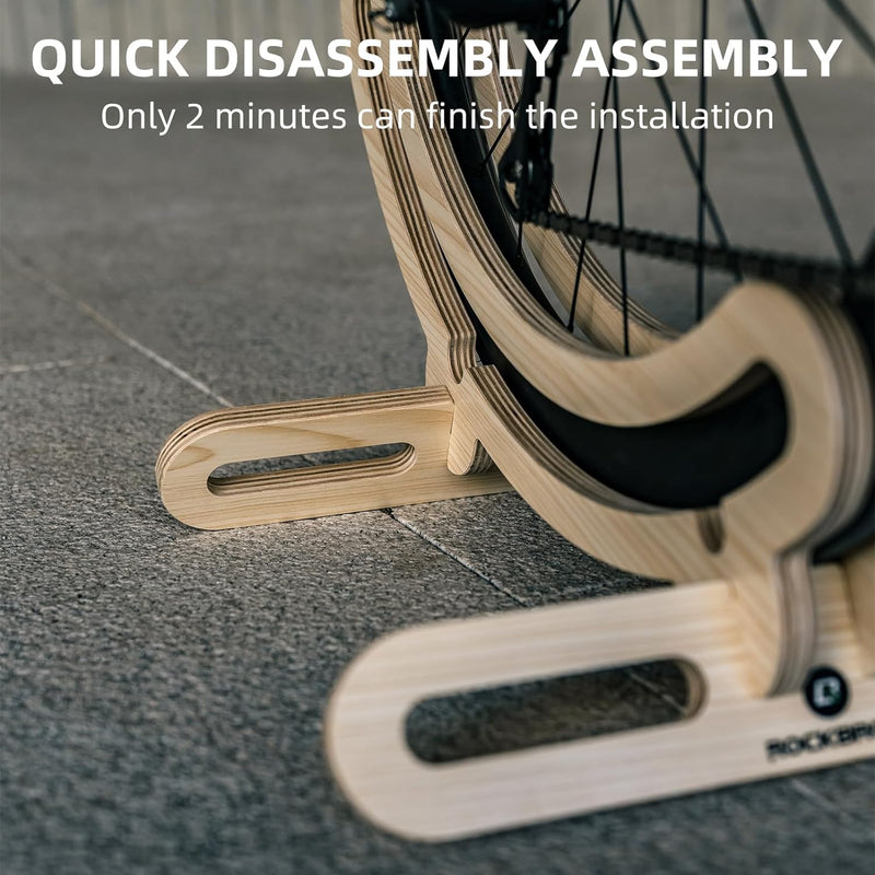 Load image into Gallery viewer, ROCKBROS Wooden Bike Stand Stylish Stable Storage
