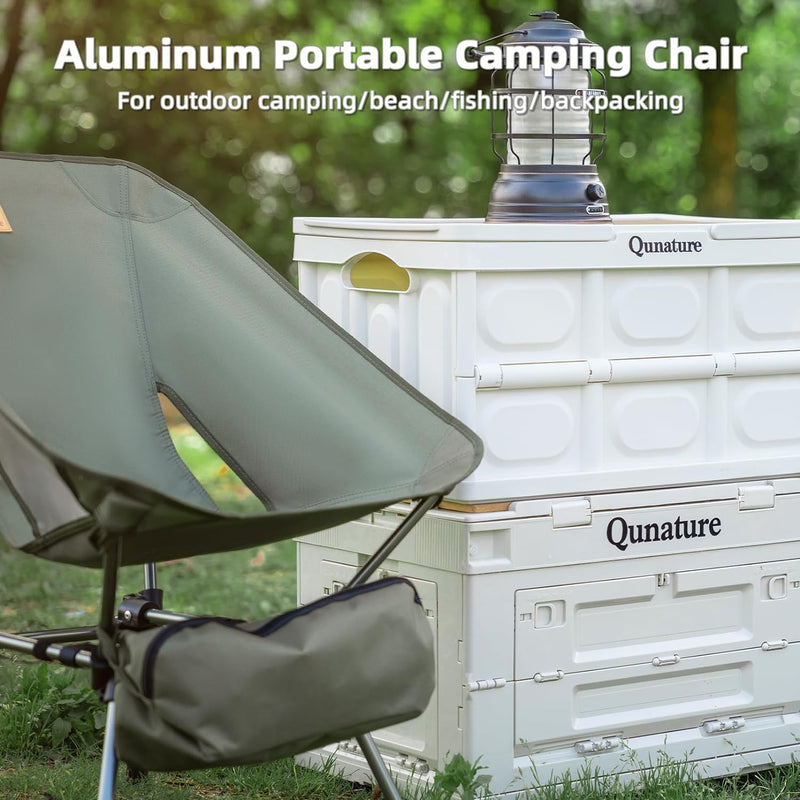 Load image into Gallery viewer, Qunature Ultra Lightweight Folding Camp Chair with Storage Bag Supports 260 lbs
